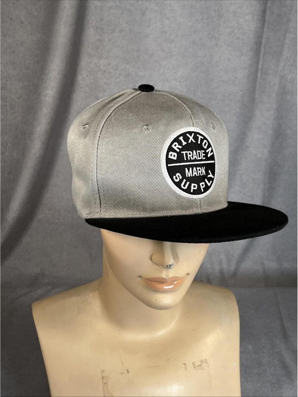 Brixton Supply Trade Mark Skateboard Hat Skater Gray/Black Snapback